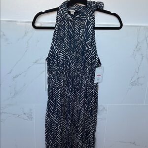 Merona Navy and White Striped Dress